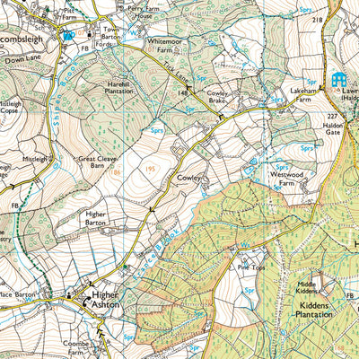 Teign Valley Ward 1 (1:25,000) Preview 3