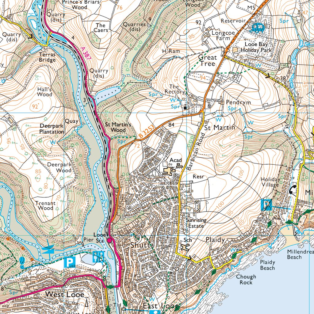 Cornwall Map Rcht Cornwall 4 (1:25,000) Map by UK Topographic Maps | Avenza Maps
