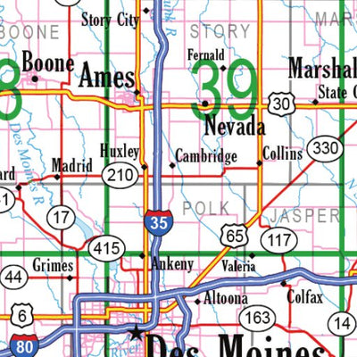 Iowa Atlas & Gazetteer Overview Map Preview 2