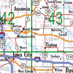 Iowa Atlas & Gazetteer Overview Map Preview 3