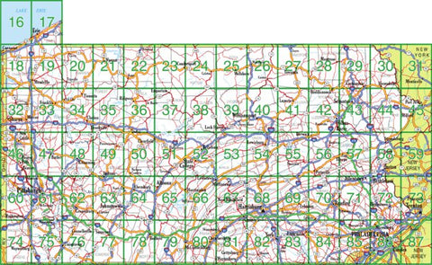 Pennsylvania Atlas & Gazetteer Overview Map Preview 1