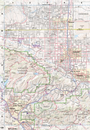 California Atlas & Gazetteer Page 128 Preview 1