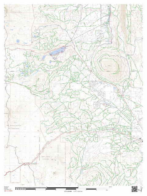 Oregon SXS Trail Map MVUM Corbett Sno-Park Area Preview 1