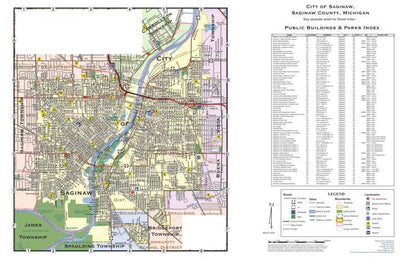 Saginaw County, Michigan - Complete Township Maps Preview 1