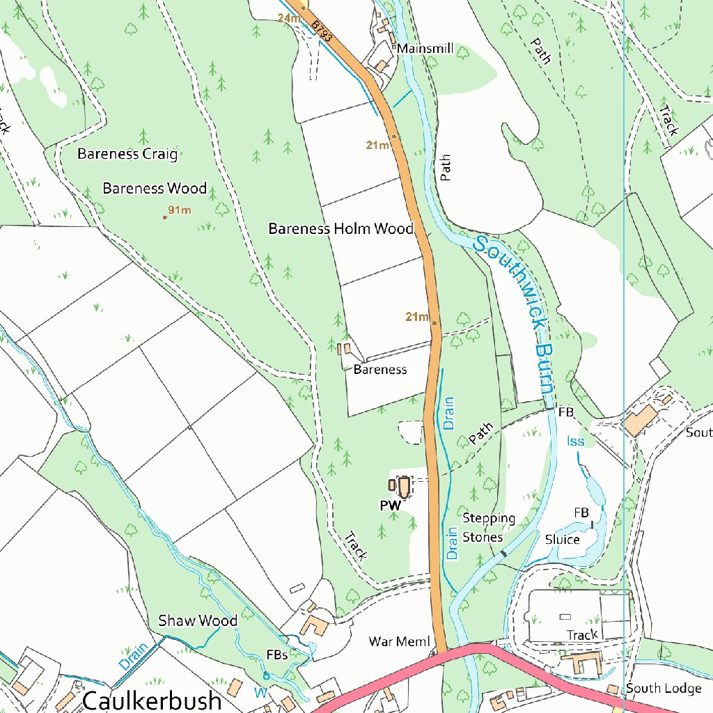 Uk Map Abbess Roding Abbey Ward 1 (1:10,000) Map by UK Topographic Maps | Avenza Maps
