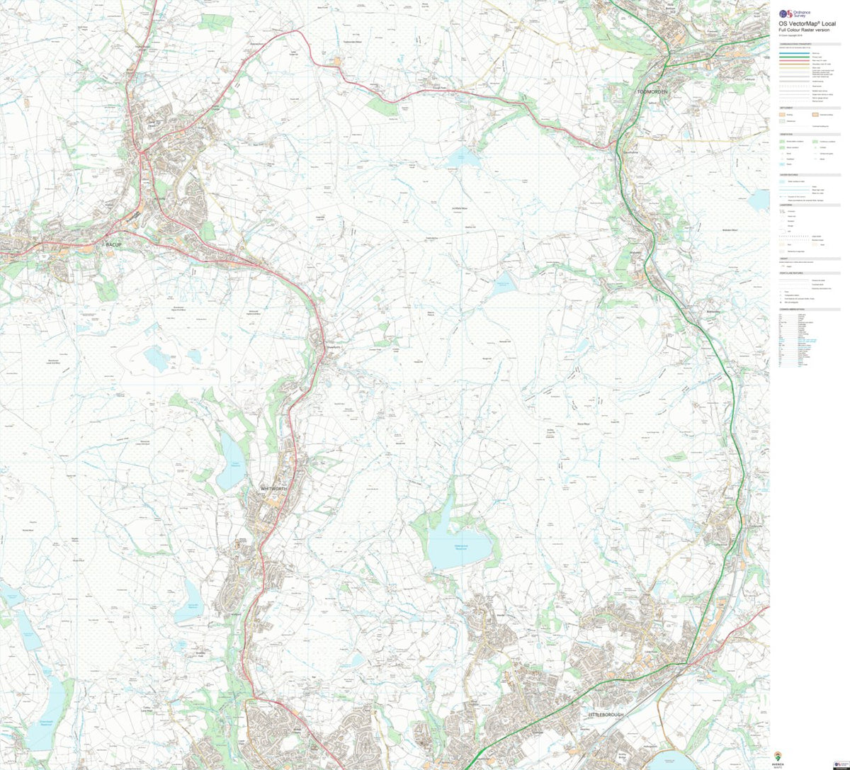Todmorden Ward 1 (1:10,000) Map by UK Topographic Maps | Avenza Maps