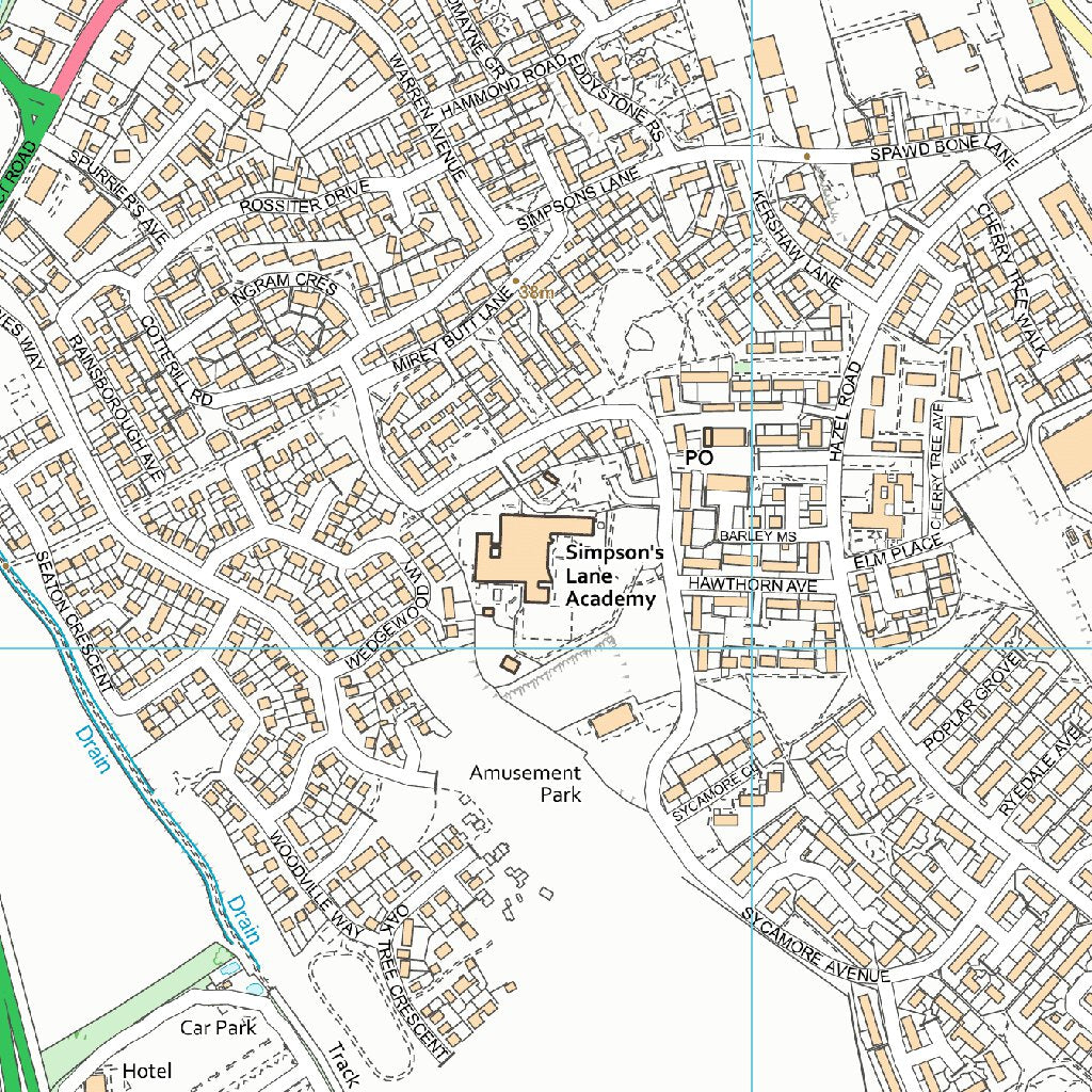 Map 1473 Pontefract South Ward 1 (1:10,000) Map by UK Topographic Maps | Avenza Maps