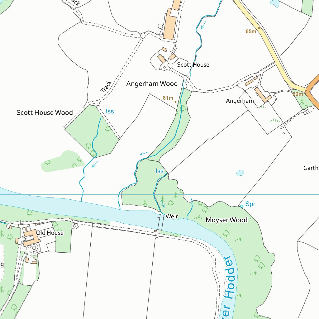 Hurst Green & Whitewell Ward 1 (1:10,000) Map by UK Topographic Maps ...