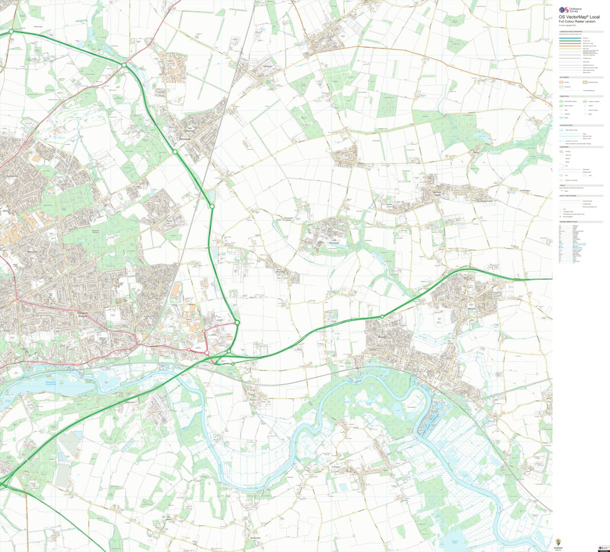 Blofield with South Walsham Ward 1 (1:10,000) Map by UK Topographic ...