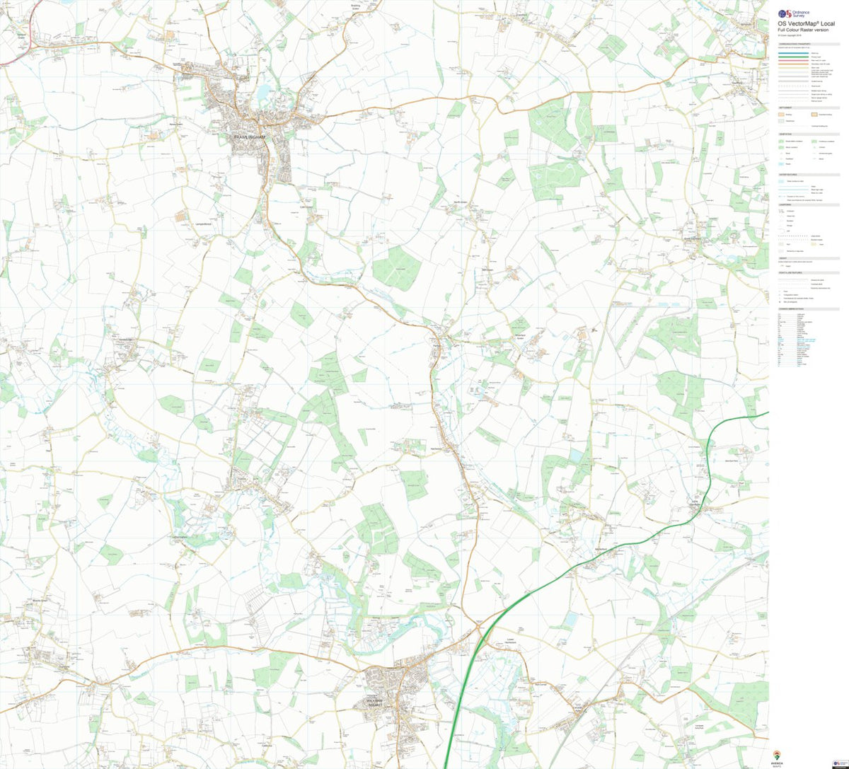 Framlingham Ward 1 (1:10,000) Map by UK Topographic Maps | Avenza Maps