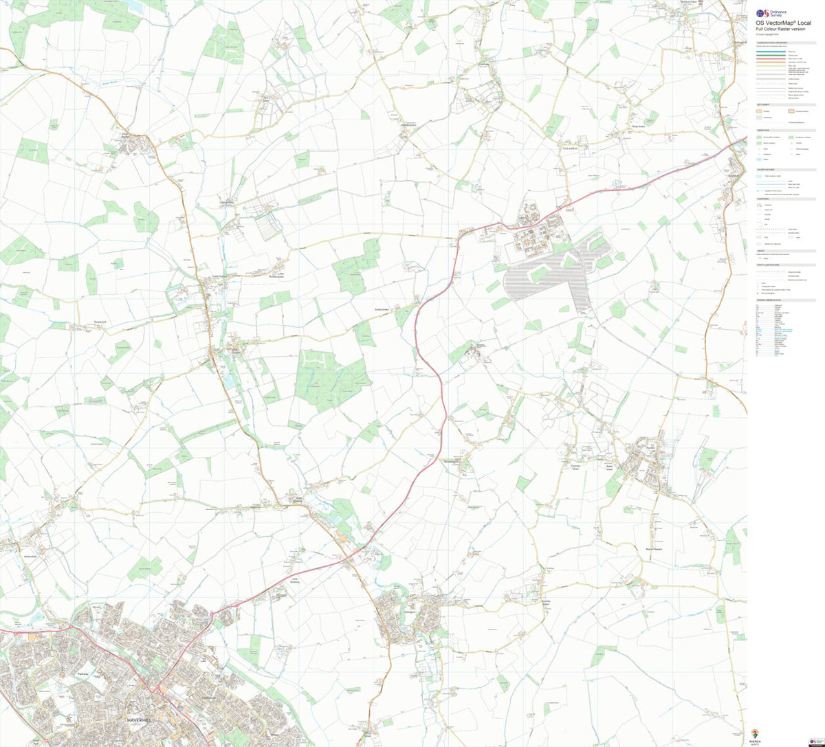 Withersfield Ward 1 (1:10,000) Map by UK Topographic Maps | Avenza Maps
