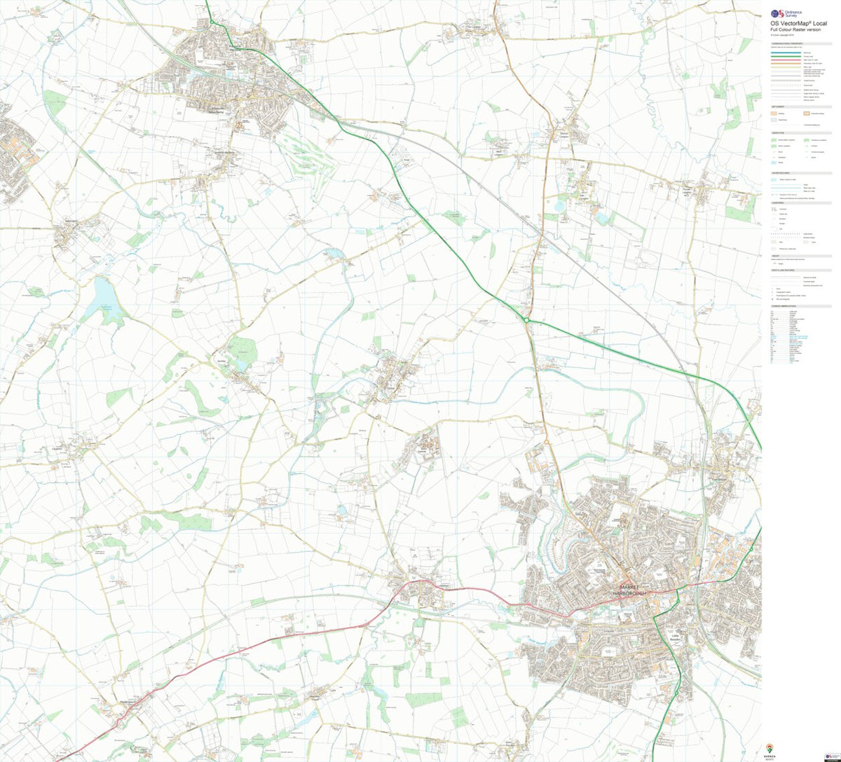 Lubenham Ward 1 (1:10,000) Map by UK Topographic Maps | Avenza Maps