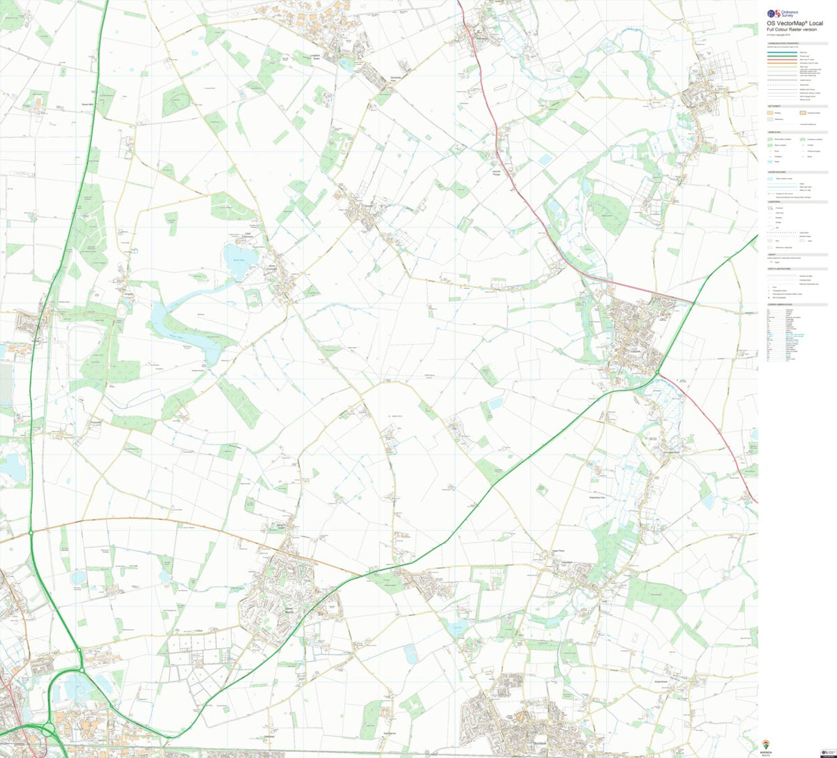 Pakenham & Troston Ward 1 (1:10,000) Map by UK Topographic Maps ...