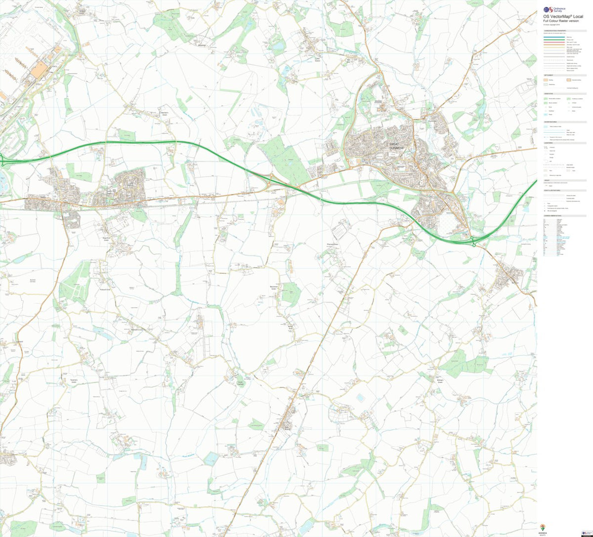 High Easter & the Rodings Ward 1 (1:10,000) Map by UK Topographic Maps ...