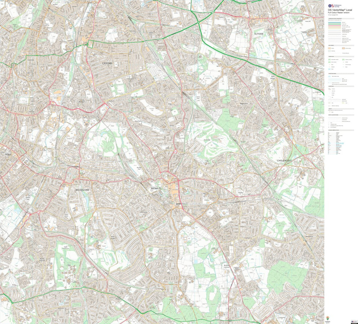 Chislehurst Ward 1 (1:10,000) Map by UK Topographic Maps | Avenza Maps