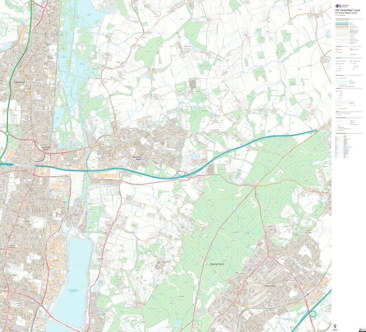 Waltham Abbey High Beach Ward 1 (1:10,000) Map by UK Topographic Maps ...