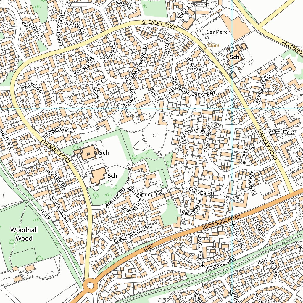Redbourn Os Map Redbourn Ward 1 (1:10,000) Map by UK Topographic Maps | Avenza Maps