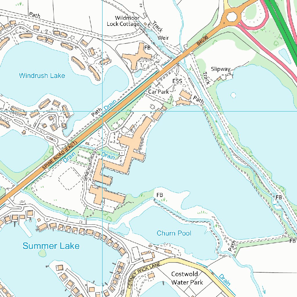 The Ampneys & Hampton Ward 1 (1:10,000) Map by UK Topographic Maps ...