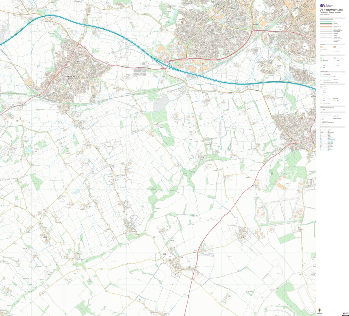 Wroughton and Wichelstowe Ward 1 (1:10,000) Map by UK Topographic Maps ...