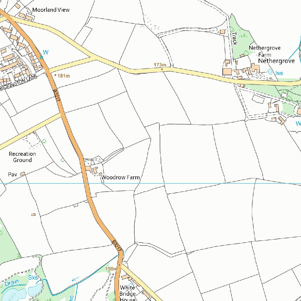 Two Rivers & Three Moors Ward 1 (1:10,000) Map by UK Topographic Maps ...