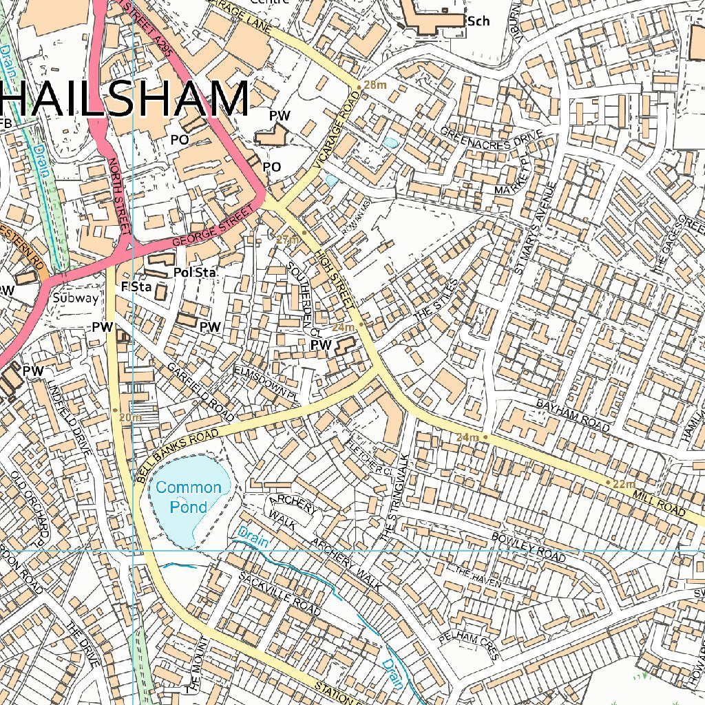 Hellingly Map Hellingly Ward 1 (1:10,000) Map by UK Topographic Maps | Avenza Maps