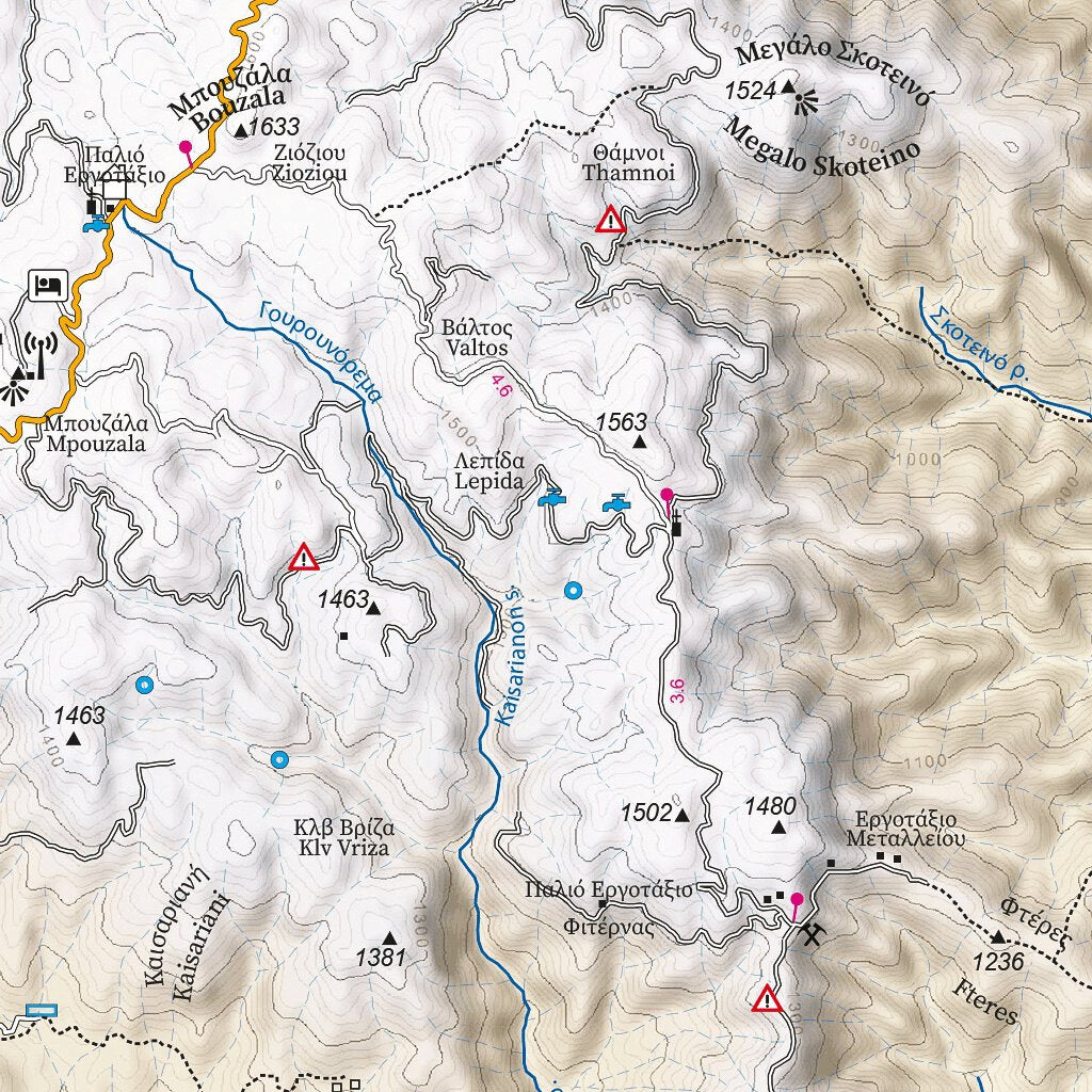 Rodopti Rodopi (Rhodope) Mountains West 1:50.000 Map by Geopsis Maps & Guides ...