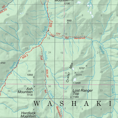 Shoshone NF (North Half) - Visitor Map - Clarks Fork, Wapiti & Greybull RDs (South Area) Preview 2