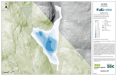 Carte bathymétrique du Lac Sarto de la zec Tawachiche (2024) Preview 1
