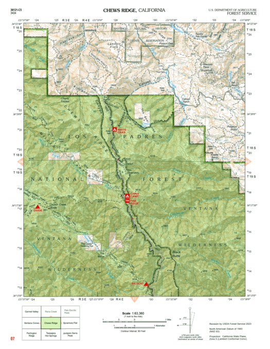 Chews Ridge Chews Ridge Map by US Forest Service R5 | Avenza Maps