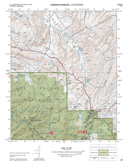 Camatta Ranch Map by US Forest Service R5 | Avenza Maps
