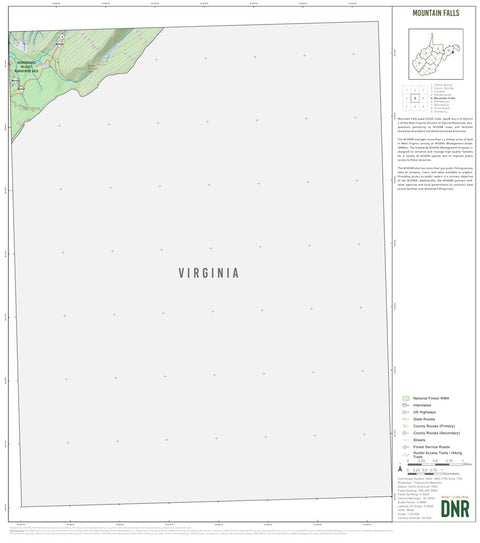 Mountain Falls Quad Topo - WVDNR Preview 1