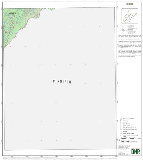 Sunrise Quad Topo - WVDNR Preview 1