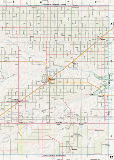 Oklahoma Atlas & Gazetteer Page 17 Preview 1