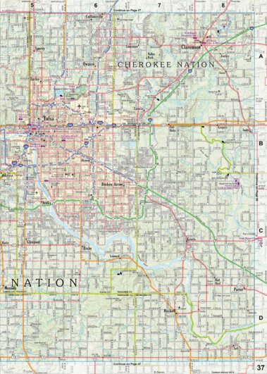 Oklahoma Atlas & Gazetteer Page 37 Preview 1