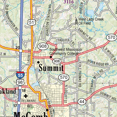 Mississippi Atlas & Gazetteer page 55 Preview 2
