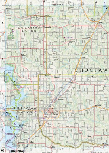 Oklahoma Atlas & Gazetteer Page 66 Preview 1