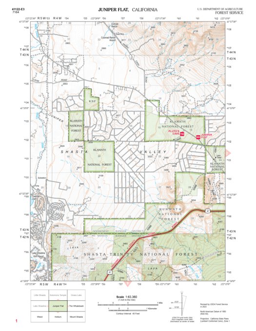 Juniper Flat Map by US Forest Service R5 | Avenza Maps
