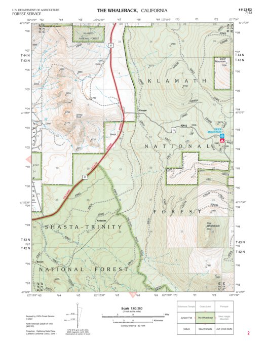Whaleback Map by US Forest Service R5 | Avenza Maps