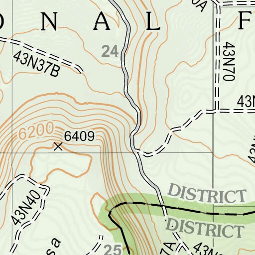 Garner Mountain Map by US Forest Service R5 | Avenza Maps