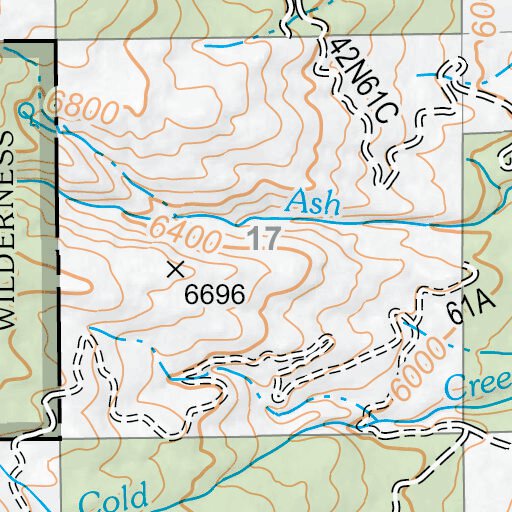 Ash Creek Butte Map by US Forest Service R5 | Avenza Maps