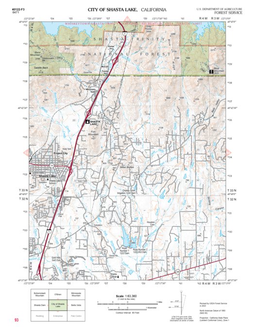 City of Shasta Lake Map by US Forest Service R5 | Avenza Maps