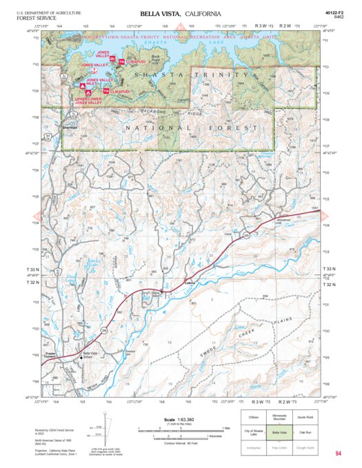 Bella Vista Map by US Forest Service R5 | Avenza Maps