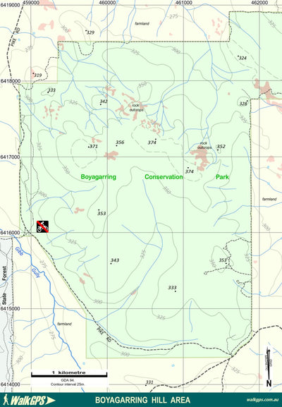 WalkGPS - Boyagarring Walk Area - Darling Range Preview 1
