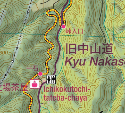 NAKASENDO Magome – Tsumago Hiking Map (Chubu, Japan) 1:25,000 Preview 3