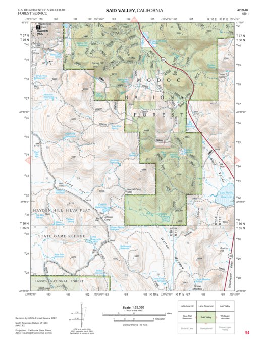 Said Valley Map by US Forest Service R5 | Avenza Maps