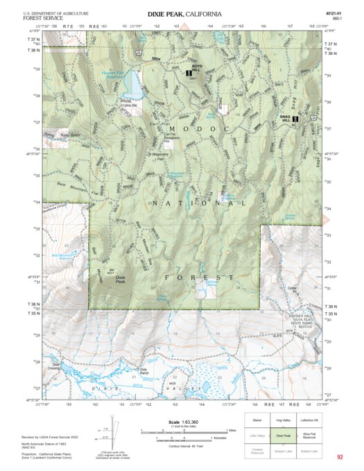 Dixie Peak Map by US Forest Service R5 | Avenza Maps