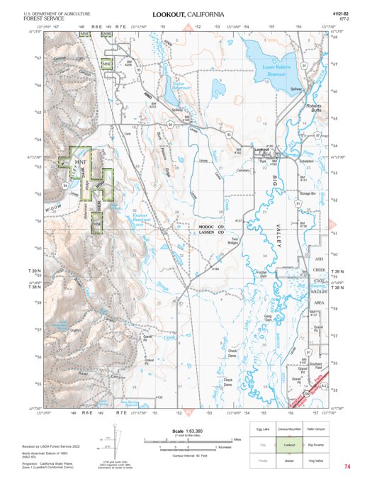 Lookout Map by US Forest Service R5 | Avenza Maps