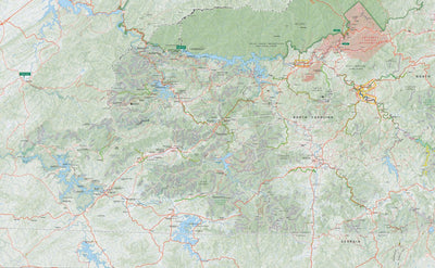 Western North Carolina Public Trout Waters Fishing Map Preview 1