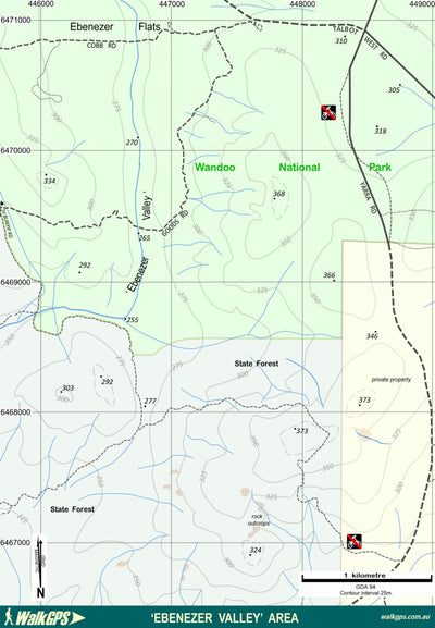WalkGPS - Ebenezer Valley Walk Area - Darling Range Preview 1