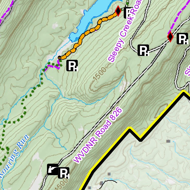 Sleepy Creek Wildlife Management Area Map by WV Division of Natural ...
